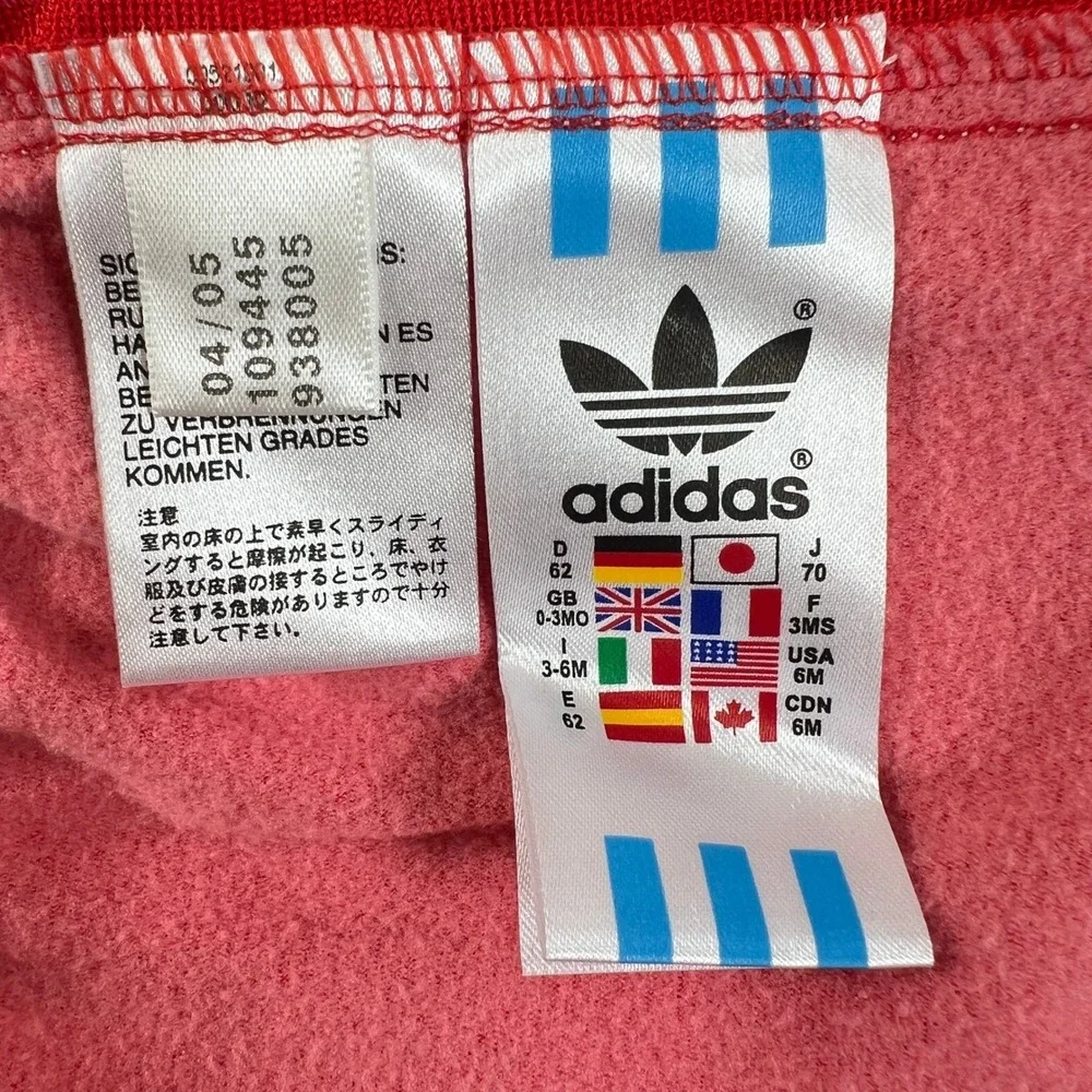 Adidas Track Suit Kids 6M Red Disney Goofy Superstar Jacket Pants Set Vintage